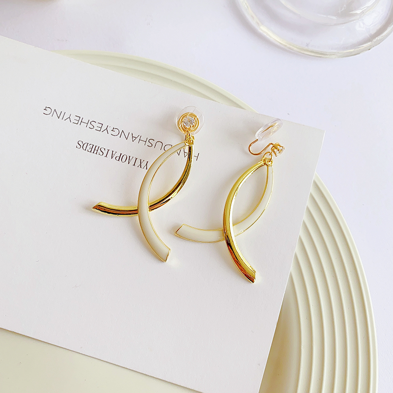 交叉鱼尾耳环蚊香盘耳夹