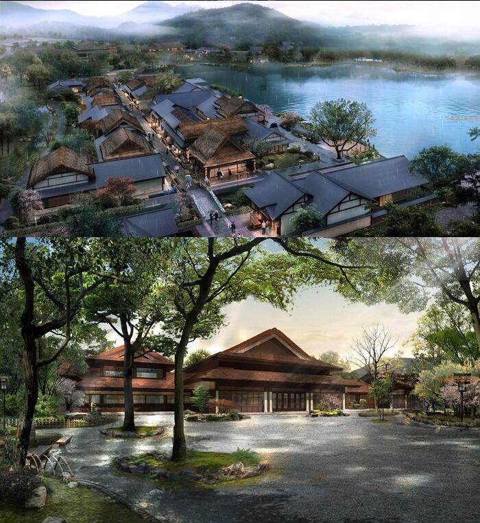 乡村生态自然风度假村山庄大型民宿旅游区cad施工图纸 设计方案