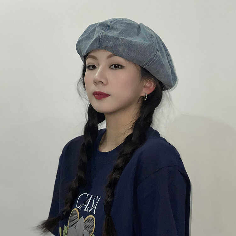 男女百搭休闲复古做旧四季贝雷帽