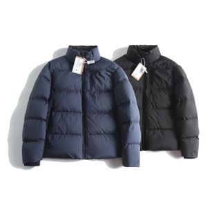 英式复古男士宽松休闲立领白鸭绒加厚高蓬松短款面包服羽绒服