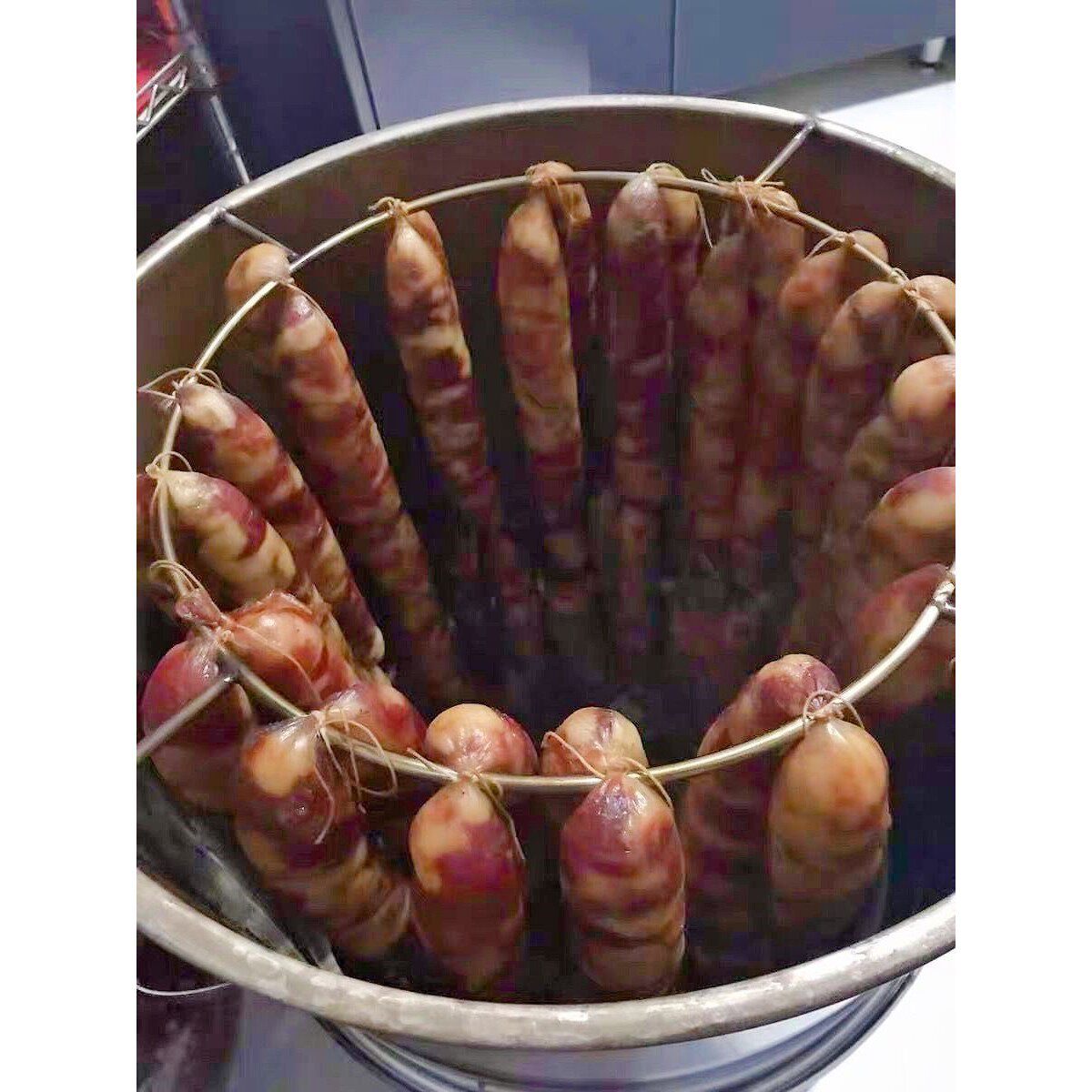 炕腊肉神器柏树枝烟熏烧烤炕腊肉香肠铁皮桶炉子薰腊肉熏香肠架子