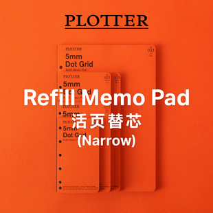 日本PLOTTER活页替芯Narrow手帐内芯6孔内页进口A6窄版手账配件