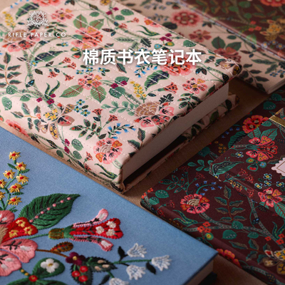 美国Rifle Paper co. 棉质书衣手帐本笔记本横线日记本高颜值加厚