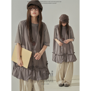 2件8折 背心连衣裙女 Aoioi 日系少女轻亚花苞无袖