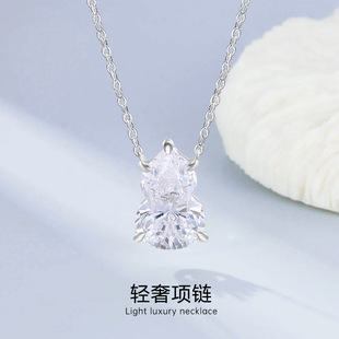 通体S925纯银葫芦项链轻奢高级感锁骨链首饰品 韩国东大门新款