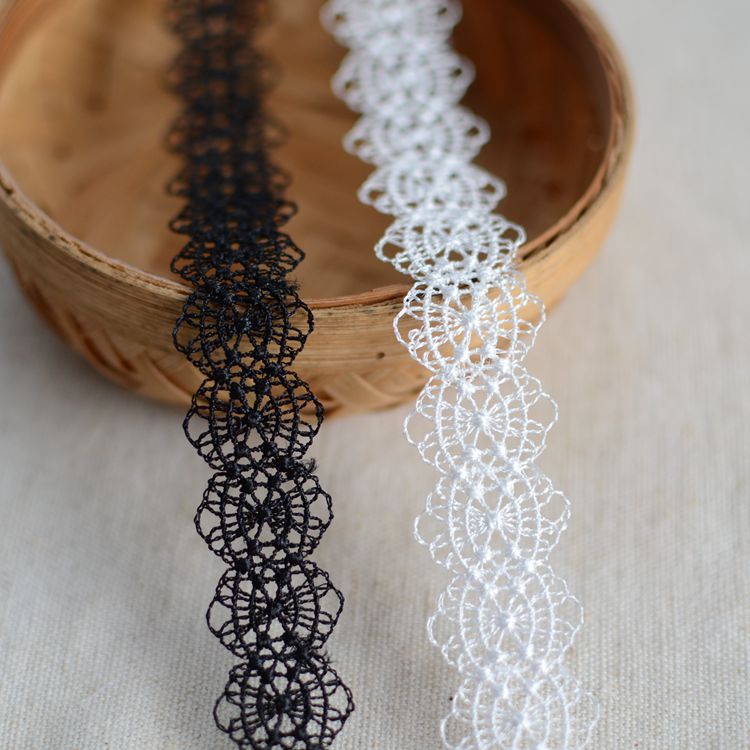 花边辅料外单精细2入色水溶刺绣花边，蕾丝项链辅料