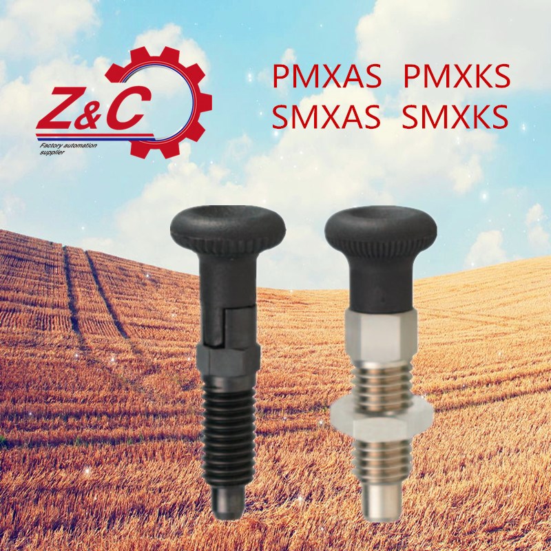 粗牙复位型旋钮柱塞 分度销 定位柱PMXAS/PMXKS/SMXAS/SMXKS6/~12