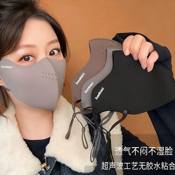 秋冬加绒款保暖口罩高颜值户外骑行防风防寒面罩立体透气口罩
