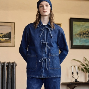 休闲牛仔夹克长袖 小俞家 宽松蝴蝶系带时尚 14060秋季 外套 moo