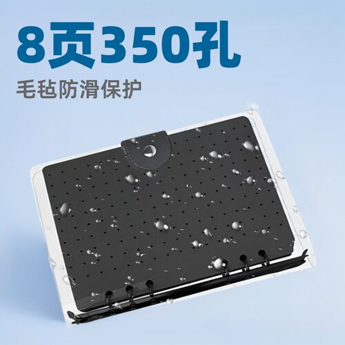 外贸毛毡收纳盒搪瓷别针展示本8页350个孔收纳展示便携式毛毡