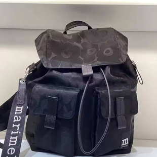 小众芬兰双肩包2025新款 休闲男女通用尼龙布印花防水双肩背包