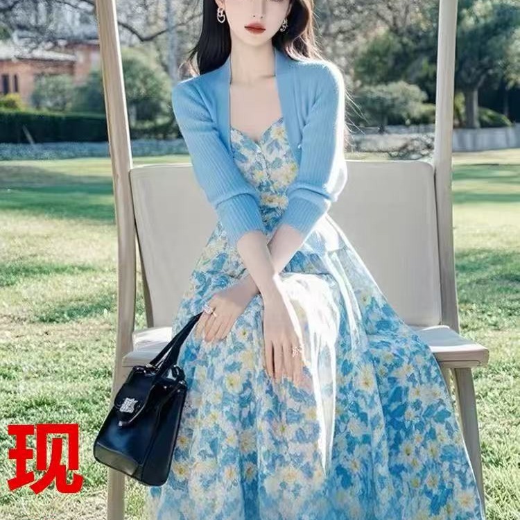 法式小香风气质大方连衣裙两件套