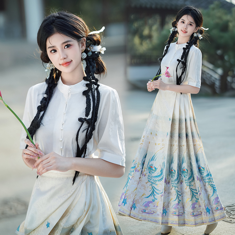 新中式夏季织金减龄超好看半身裙