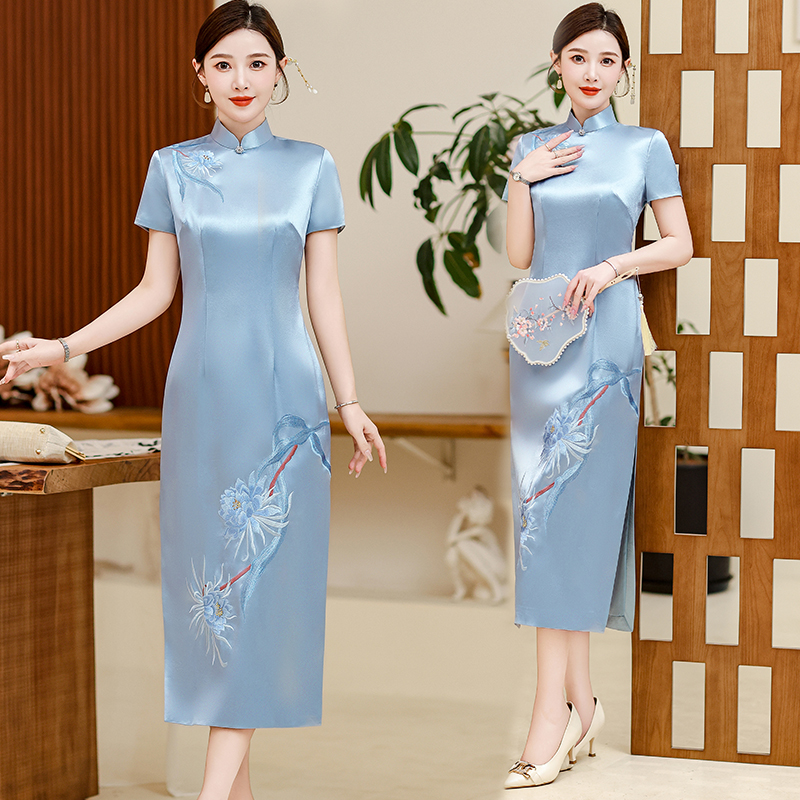 高端婚宴妈妈装复古风年轻款旗袍