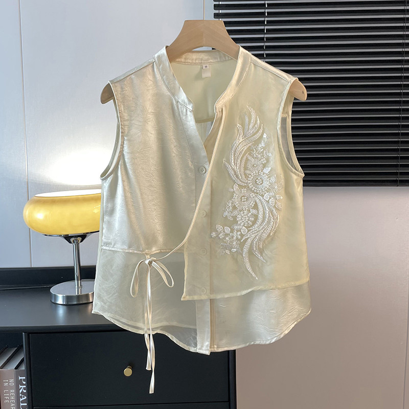 新中式唐装汉服古典重工刺绣马甲