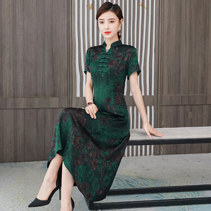 新中式复古中国风改良大码旗袍女