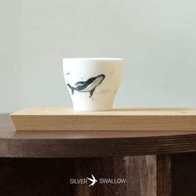 银时燕白玉瓷combo奶咖杯