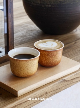 银时燕手冲咖啡品鉴杯小圆杯combo奶咖杯复古手握杯咖啡馆出品杯