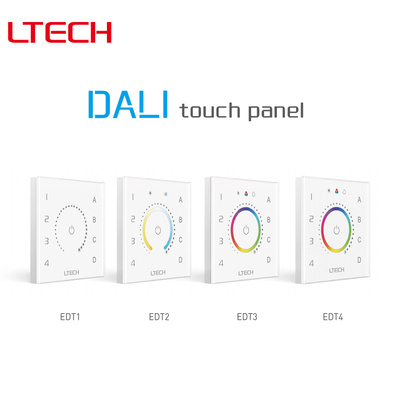 雷特DALI触摸面板 支持开关、调光、调色功能，可分区控制