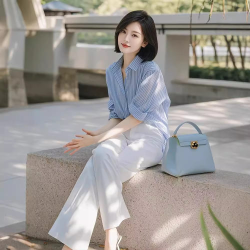 早秋女装2024新款茶系穿搭盐系轻熟气场强大奶乖职业套装连衣裙子