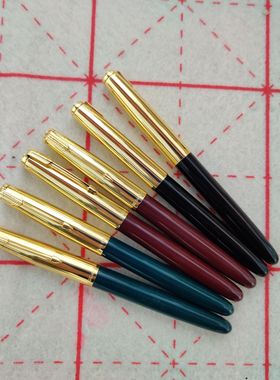 上海英雄总厂生产出口型黄帽大号616钢帽大号616金色笔尖老式盒装