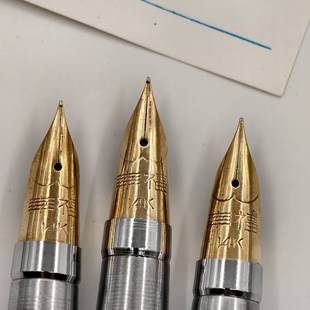 特价正品永生幸福300金笔14K黄金大包尖带礼盒收藏送人日用绝版笔