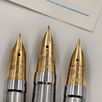 特价正品永生幸福300金笔14K黄金大包尖带礼盒收藏送人日用绝版笔