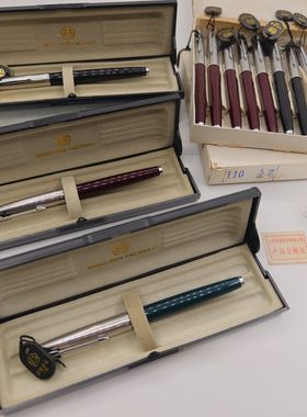 英雄110金笔12k金尖97年原装正品老库存有吊牌原盒收藏书写老钢笔