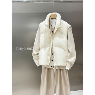 Y25961 百搭保暖轻奢高级感立领鹅绒马甲 制著男装 冬季