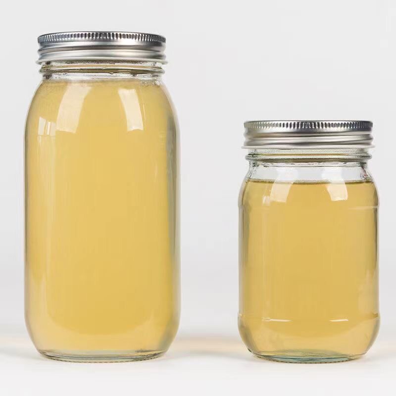 玻璃圆形蜂蜜瓶食品级蜂蜜瓶一斤密封罐二斤带盖空瓶防漏罐头加厚