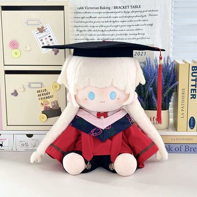 40cm博士服娃衣20cm棉花娃娃衣服大学生毕业季博士服毛绒公仔套装