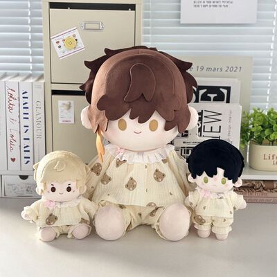 棉花娃娃10cm20cm40cm娃衣一番赏知晚印花睡衣换装超萌小宝娃衣服