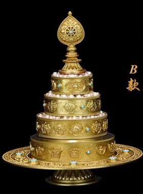 慧宝37供修法曼扎盘Ｂ款纯黄铜