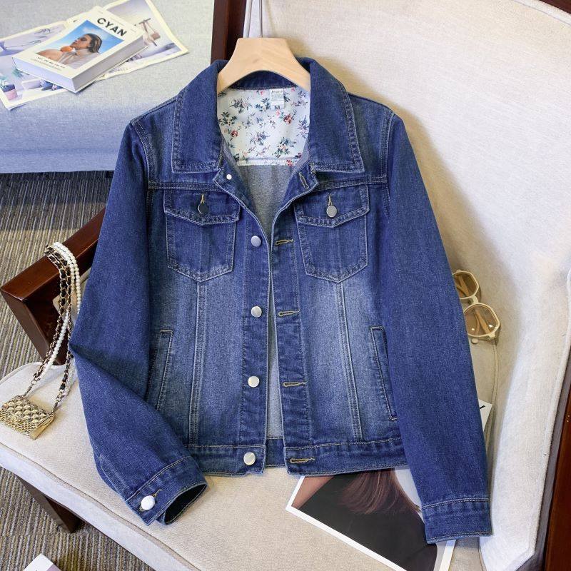 2025年春季新款韩版百搭修身显瘦短款牛仔外套女外搭长袖上衣夹克