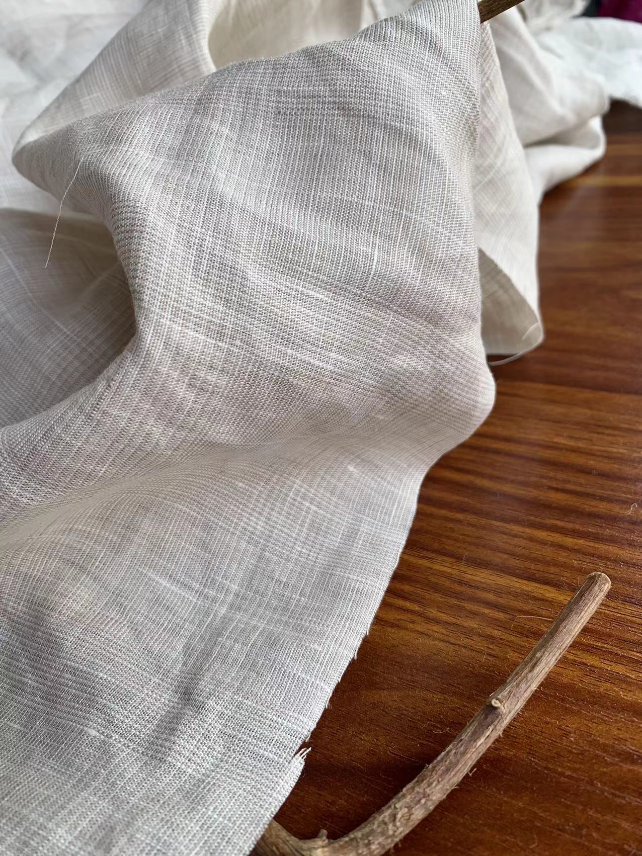 雨露麻内里服装色织格布料特价