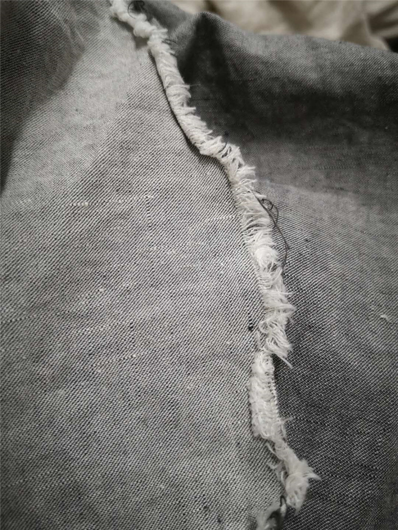 品牌公司单双色色织纯亚麻布牛仔织砂洗手感好西装马甲外套服装布