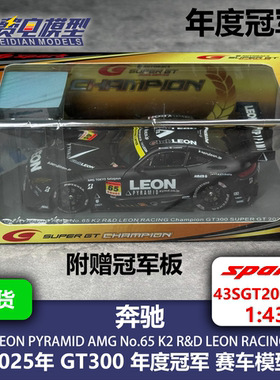 奔驰AMG K2 R&D SGT GT300冠军 65号 赛车模型 Spark 43SGT2025C3