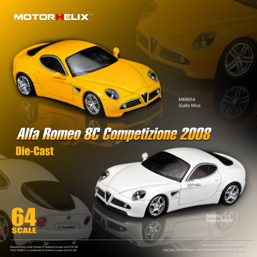 阿尔法罗密欧 Alfa Romeo 8C 合金汽车模型 64 MH Motorhelix