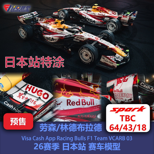 【盲订】劳森/林德布拉德 小红牛VCARB03 日本 F1赛车模型 Spark