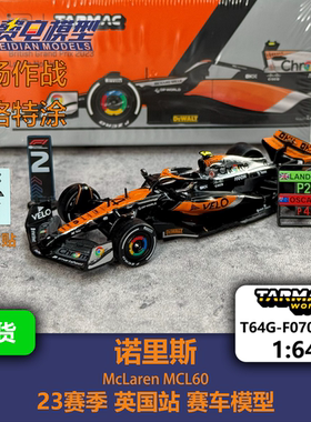 TW 1:64 诺里斯 迈凯伦MCL60 23年 英国站特涂 合金汽车模型