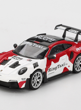 MINI GT 1:64 #1178 保时捷911 992 GT3 RS RingTaxi 汽车模型