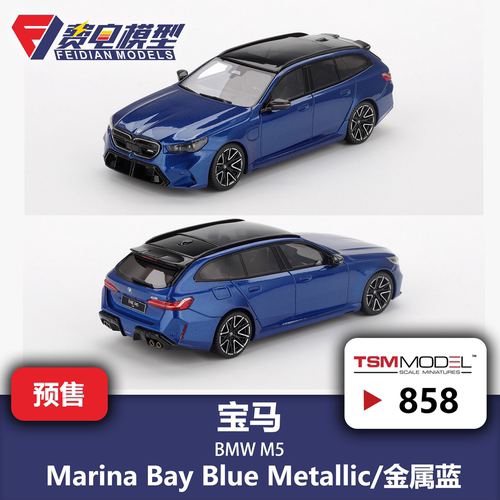 TSM 1:43 #858 宝马 BMW M5 金属蓝 树脂汽车模型