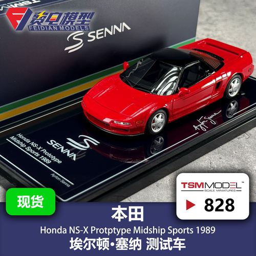 TSM 1:43 #828 本田 NSX Midship Sports塞纳测试车 树脂汽车模型