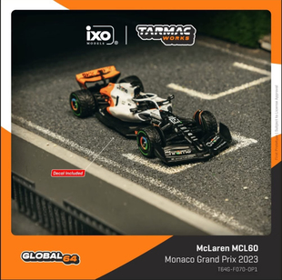 TW 1:64 皮亚斯特里 迈凯伦车队 MCL60 摩纳哥站 F1 合金汽车模型