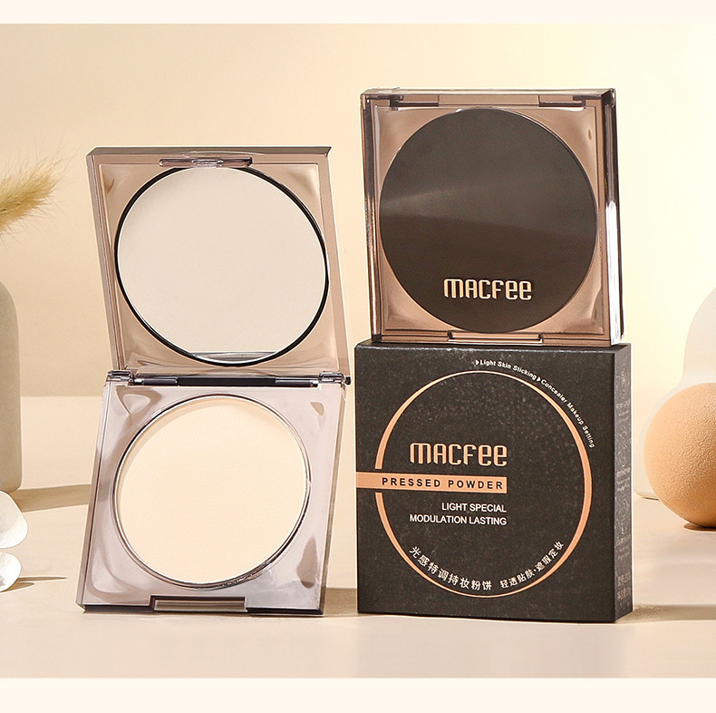 macfee玛蔻霏光感特调持妆粉饼定妆防水汗持妆遮瑕不脱妆柔焦粉饼