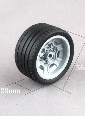 兼容乐高EV3轮胎41897积木科技散件轮胎 56x28mm国产积木零件