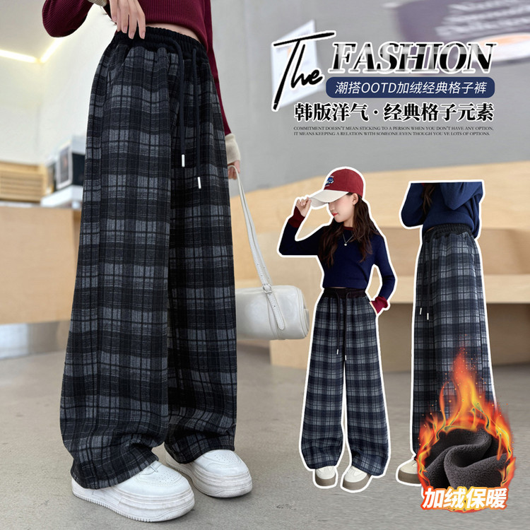 聚酯纤维针织微弹冬季女裤子