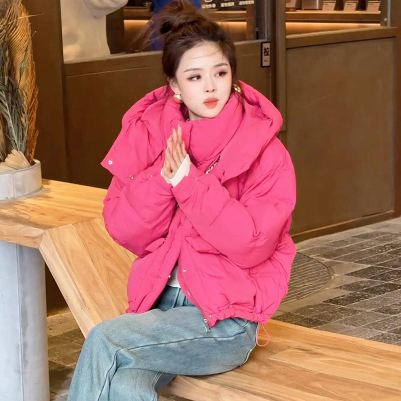 羽绒服女款2024年新款冬装韩版小个子面包服短款时尚甜系加厚外套