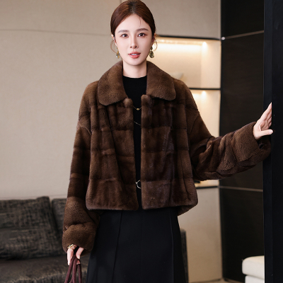 2025新款貂皮大衣女整貂短款