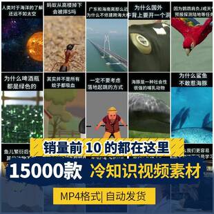 奇葩科学科普宇宙日常冷知识配音软件解说动画制作短视频绿幕素材
